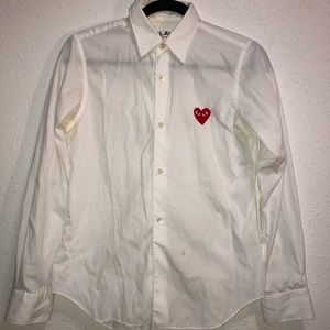 Comme Des Garcons Play White Button Up for Women